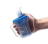 Moyite Regulating Drinking Cup,Choke Prevention Drinking Cup for Parkinson's and Dysphagia Etc,Thickened, Will not Crack Easily,Can Dispense 5cc or 10cc Liquid,Blue,Pack of 1
