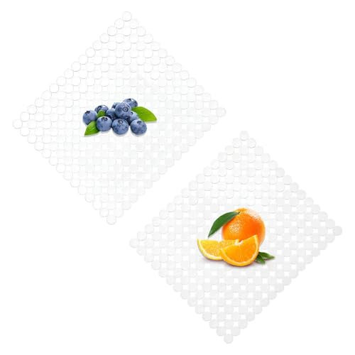2 Pcs Kitchen Sink Mats, PVC Sink Protector Mat, 40 x 30 cm Adjustable Sink-Drainer Mats for Kitchen Ceramic/Stainless Steel Sinks, DIY Cut, Easy to Clean (Clear)