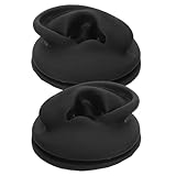 HOUDERCO Modelo de Oreja de Silicona para Entrenamiento y Práctica de Perforación, Exhibidor de Pendientes Negro, Adaptable como Oreja Protésica para Artistas y Minoristas