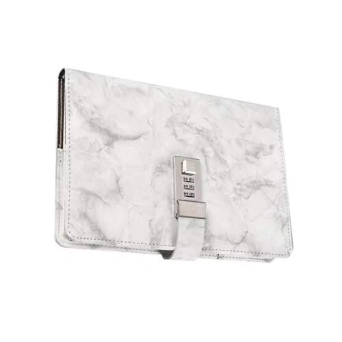 FONDOTIN 大理?パスワードノートブック み合わせロック付き スケジュール管理 手帳 学生 オフィス用 日記帳 便利な秘密保持