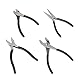 Amazon Basics Zangen-Set, inklusive Seitenschneider, 4 Stück, Schwarz und Silberfarben