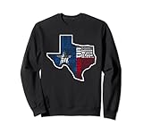 bandiera della mappa dello stato della bandiera del texas con le città invecchiate regalo degli stati uniti felpa