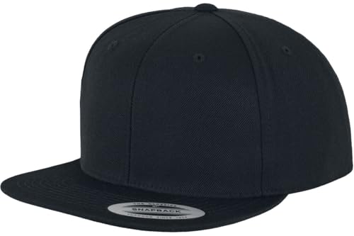 Flexfit Cap Organic Cotton Snapback, Black, one Size, 6089OC