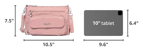 Image of Baggallini Original Everyday 11x7.5 Crossbody Bags Rfid Protected Lightweight Nylon Zippered Travel Purse