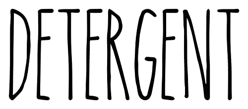 Sky Blue - Detergent Vinyl Decal - Laundry Room - Farmhouse Skinny Font - 7w x 3h inches - Die Cut Sticker