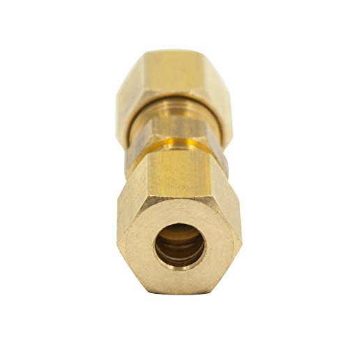 Legines Brass Compression Tube Fitting, Union, 3/8" Od X 3/8" Od, Pack Of 2 #TOP3