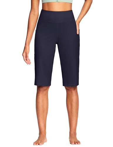 Image of ISEEGZ 15 inch / 18 inch / 21 inch / 25 inch Capri Pants for Women High Waist with Pockets Women's Capris Workout Yoga Pants Loose Straight Leg