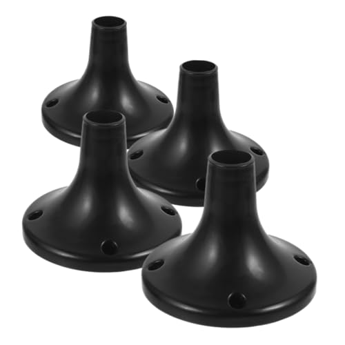 Holibanna 4pcs Solar Garden Lights Outdoor Base Plastic Mounts for Pathway Lamp Post Easy Install Weatherproof 18cm for Patio Yard