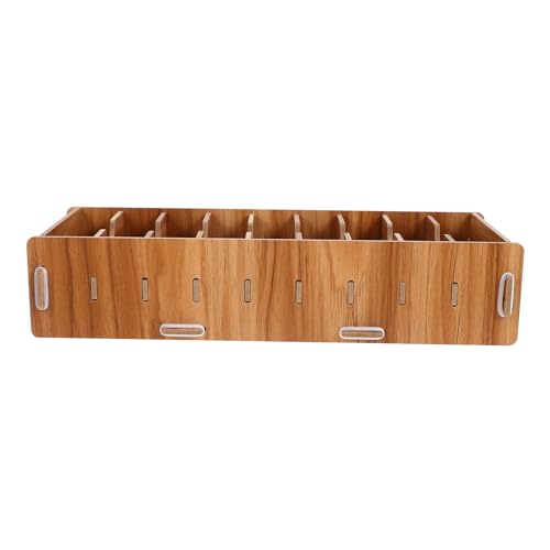GALPADA Caja de Almacenamiento de Madera para Escritorio 2piezas, Organizador Rectangular Fácil de Limpiar y Transportar, Accesorio Vintage para Sala de Estar