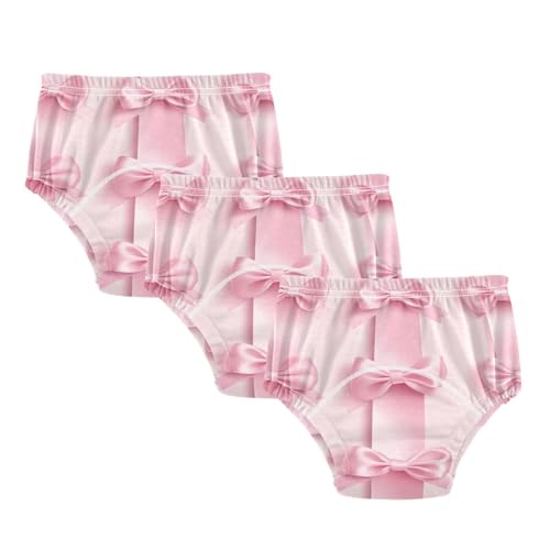 Coikll Valentine Pink Bows Toddler Training Underwear Waterproof Baby Pee Pants -2T