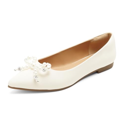 Image of FUNKYMONKEY Pointed Toe Flats for Women, Slip-On Shoes for Dressy & Casual