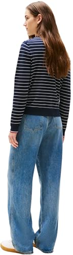 Tommy Hilfiger Damen Cardigan Jersey Stitch Elegant, Mehrfarbig (Dark Night Navy/Ivory Silk STP Gs), XXS 2