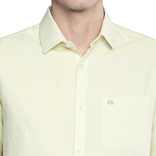 Image of Allen Cooper Cotton Striped Shirts for Men(35XL)