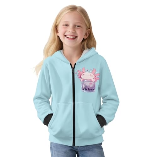 Kids Boys Hoodie Casual Pullover Long Sleeve Zipper Jacket with Pockets Fall Winter Thick Coat for 6-16 Teens3