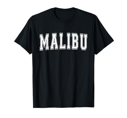 Malibu CA California USA Vintage Sport Varsity Style T-Shirt