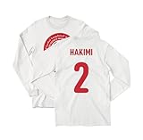 Tutiinca Morocco 2 Tribute 2026 Hakimi Graphic 2 Sided Long Sleeve T-Shirt (White, Medium)