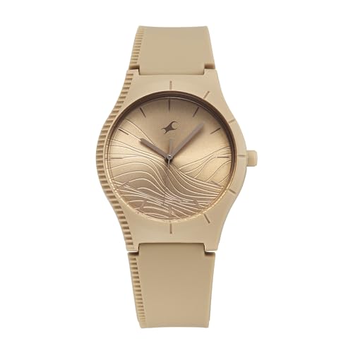 Fastrack Tees Wanderlust Quartz Analog Beige Dial Silicone Strap Watch for Girls-68022PP09W (B0CWLJT6W1) Amazon Price History, Amazon Price Tracker