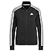 adidas Women's Plus Size Essentials Warm-Up Slim 3-Stripes Track Top, Black, 2X