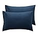 BEDSURE Taie Oreiller 50 x 70 Bleu - Lot de 2 Taie d'oreiller 50x70 Rectangulaire en Microfibre Brossée, Housse Oreiller Housse Coussin avec Fermeture à Enveloppe