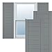 Ekena Millwork TFP001HF18X077CH True Fit PVC Horizontal Slat Framed Modern Style Fixed Mount Shutters, (Per Pair-Hardware Not Included), 18"W x 77"H, Ocean Swell