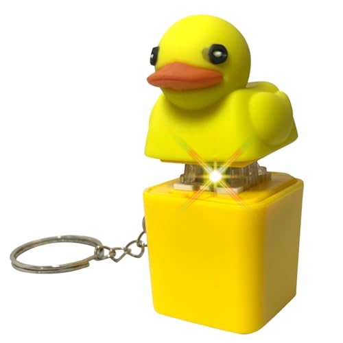 Teclado De Pato Llavero, Llavero con Sonido De Pato Que Hace Ruido, Bonito Juguete Antiestrés con Formas De Patitos Que Hace Ruido, Juguetes Sensoriales para Aliviar El Estrés, para Carteras