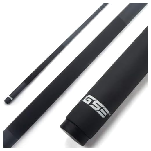 GSE 58" 2-Piece Fiberglass Graphite Composite Billiard Pool Cue Stick (Matte Black, 18oz)