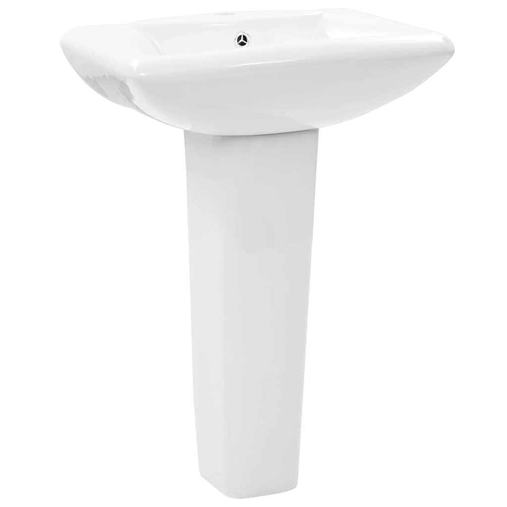 ShGaxin Lavabo de pie de cerámica Blanco 580x470x200 mm, Fregadero, Lavabo Baño, Lavamanos Baño, Lavatorio Casa De Banho, Mueble Lavabo sobre Encimera