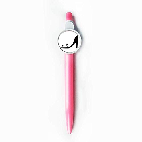 Stylo à bille rétractable bleu avec motif talons hauts noirs DIYthinker pour écrire