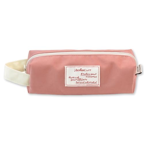 Image of Monolike Archive Block Pen Case, Indie pink - Pencil Pouch, Portable Pencil Bag, Pencil Case, Office Pouch case