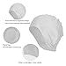 Gavigain Swim Hat, Classic Silicone Swimming Hats for Women Men Unisex High Elasticity Long Hair Ear Protector Hat Waterproof Bathing Hat for Swimming Pool (White)
