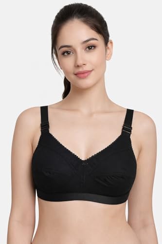 Image of Women Cotton Bra, Soft Breathable Non-Padded Everyday Comfort Bra