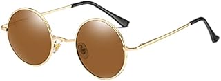 Kennifer Classic Round Polarized UV400 Protection Sunglasses with Vintage Circle Metal Frame Lennon Style Men Women Glasses
