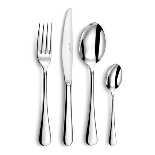 COUZON - Ménagère 24 couverts de table pour 6 personnes - Clipper - Acier inoxydable 18/10, Finition Miroir, Epaisseur 2.5 mm - Inox