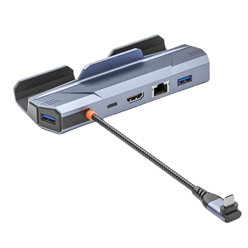 Station d'accueil 6 en 1 Steam Deck Hub USB C HDMI 2.0 et Fast Ethernet