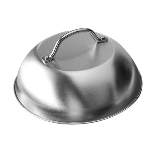 SOIMISS tapa de olla para barbacoa Tortita plegable cúpula de fusión a la plancha duela bol wok utensilios de cocina juego de ollas tapa tapas Acero inoxidable Silver