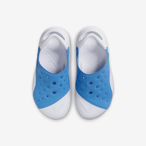 Nike Aqua Swoosh Little Kids' Sandals (FN0876-400, Blue Beyond/White/Dusty Cactus)4