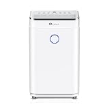 PureMate 20L/Day Portable & Compact Dehumidifier with 6.5 Litre Tank Capacity, Digital Display, Continuous Drainage, Laundry Drying and 24Hr Timer Function