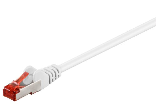 Preisvergleich Produktbild Goobay Internet Kabel 10m weiß, doppelt geschirmt, Cat.6