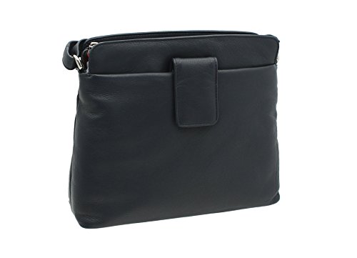 Ashlie Craft Leder Schultertasche AC8200_ac MarineBlau Cover