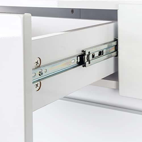 Frithjill 6 - Drawer Chest, 55.12" Tall Modern High Gloss Dresser With Top Rgb Strip Light #TOP7