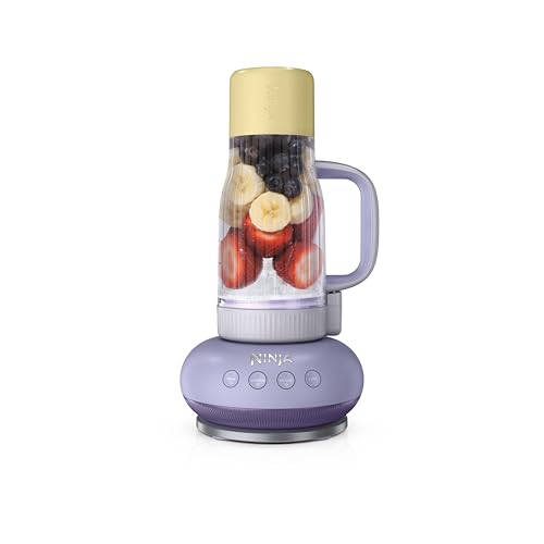 Ninja BlendBOSS | Personal Smoothie Blender and Tumbler | 26oz Travel Tumbler w/Leakproof Lid & Intergrated Chug Spout | AutoIQ Technololgy | 1200 Peak Watt | Lavender Lemonade | DB351CPR