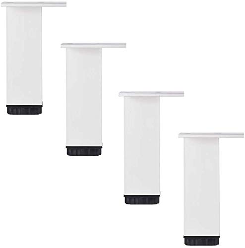  CHP Mobili piede d\'appoggio regolabile in alluminio 4X TV Cabinet Divano Tavolino accrescere Mat, nero / argento, altezza 5 cm ~ 40 cm opzionale ( Color : White , Size : 35cm )