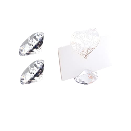 Holibanna Lot De 5 Porte-noms En Cristal Et Diamant Porte-cartes De Mariage Porte-cartes De Visite Décoration Élégante Pour Fête De Bureau