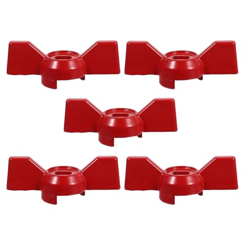 NULYLU Manija de Válvula de Agua de Aleación de Aluminio Rojo para Grifo Exterior, Palanca de Control Rápida y Duradera para Reparación de Grifos y Plomería