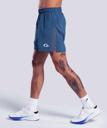 Image of CBlue Men's Outdoor Quick Dry Lightweight Sports Shorts with 2 Zipper Pockets, Breathable Hiking Running Gym Workout Athletic Shorts | CBblue Men's Quick Dry Sports Shorts with Zipper Pocket