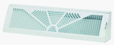 Ameriflow 3018w18 Steel Baseboard Diffuser, White, 4-1/2" X 18"