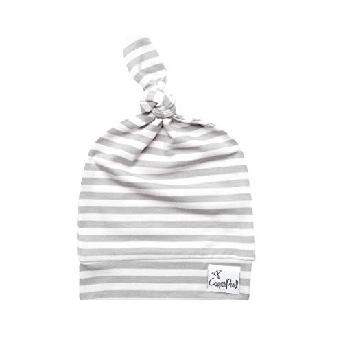 Copper Pearl Baby Beanie Hat Top Knot Stretchy Soft Everest