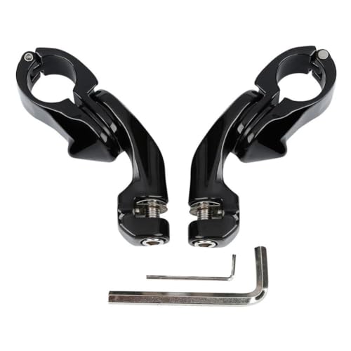 Kit montage repose-pieds 32mm moto angle court réglable universel noir