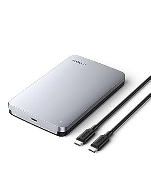 UGREEN USB C Hard Drive Enclosure for 2.5" SATA SSD HDD - Aluminum USB C to SATA Adapter USB 3.1 Gen 2 Support UASP - Compatible with MacBook Pro Air, WD, Seagate, Toshiba, Samsung, Hitachi