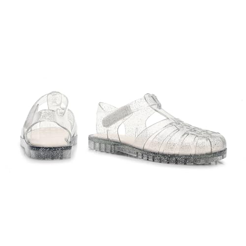 Girl jelly sandals, closed toe princess summer dress shoes, beach flat sandals, birthday party dance casual flat shoes3